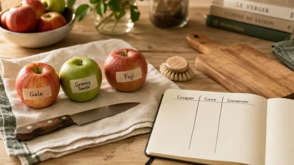 Pommes à croquer, à cuire ou à conserver : trier les variétés selon l’usage, la texture et la conservation