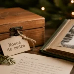 Noce de cidre : boîte en bois de cèdre, lettre et album photo