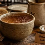 Bolée à cidre en grès 25 cl, cidre ambré et bulles