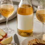 Cidre sans alcool 0,0% désalcoolisé, bulles ambrées dans des verres