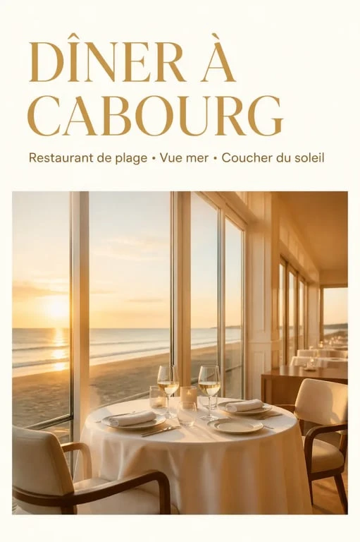 Restaurant plage Caen à Cabourg pour un dîner romantique face au coucher du soleil