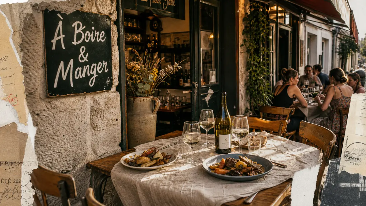 Restaurant Chantenay Nantes : À Boire et À Manger, bistrot et terrasse avec vin