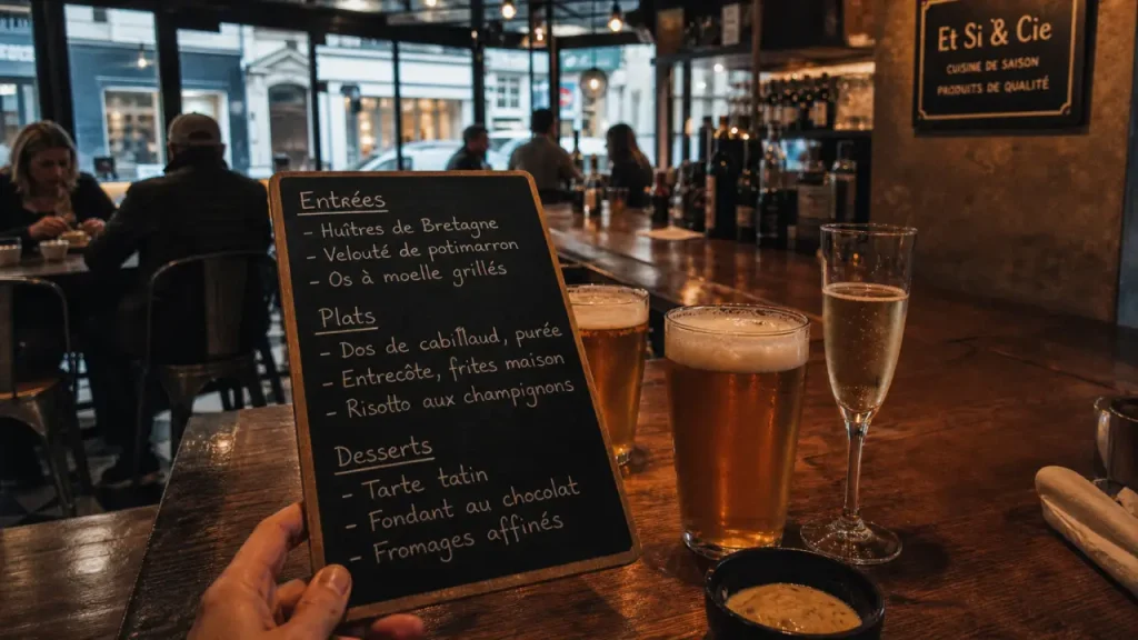 Restaurant Et Si Caen : adresse, carte courte et bar le soir