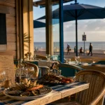 Restaurant plage Caen : terrasse vue mer, fruits de mer