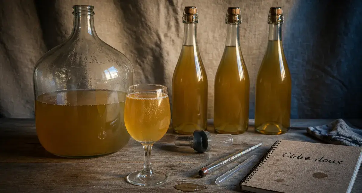Cidre doux recette : fermentation en bocal avec barboteur
