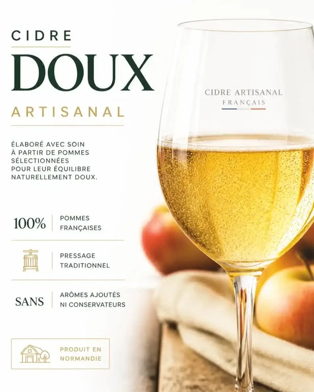 Cidre doux recette maison dans un verre