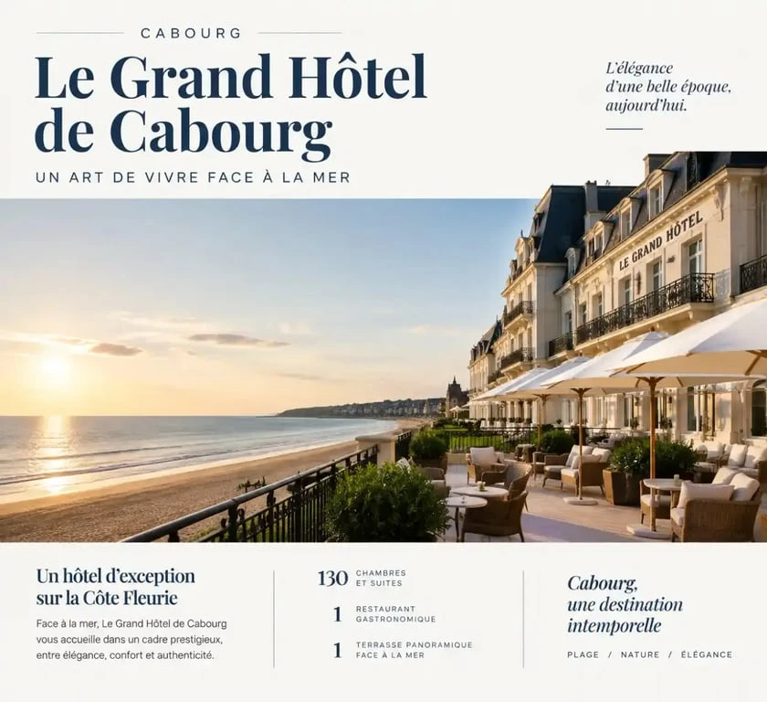 Restaurant Le Balbec au Grand Hôtel de Cabourg en bord de mer