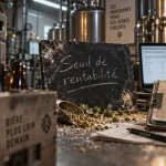 Fermeture brasserie artisanale : caisse de bouteilles et fût inox, trésoreries fragiles