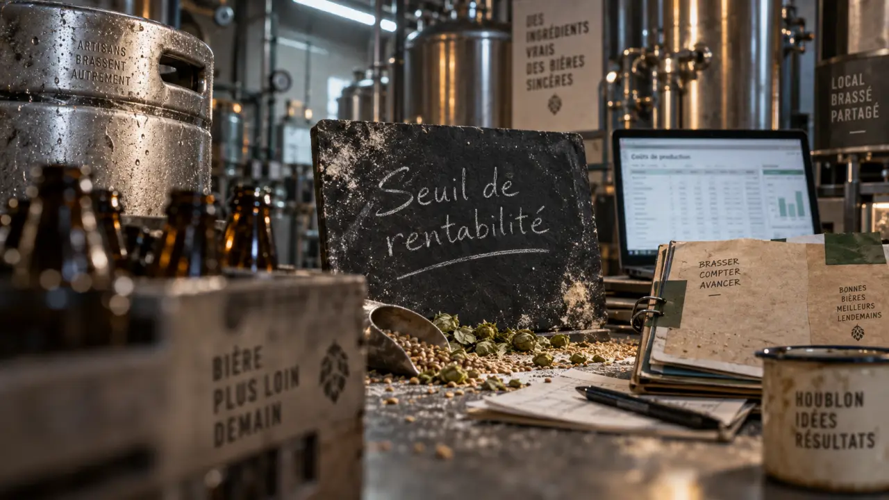 Fermeture brasserie artisanale : caisse de bouteilles et fût inox, trésoreries fragiles