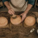 Fromager affineur en cave, soins de fromages et saumure