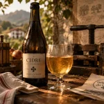 Origine du cidre : pressoir, pommes et cidre en verre, traditions régionales