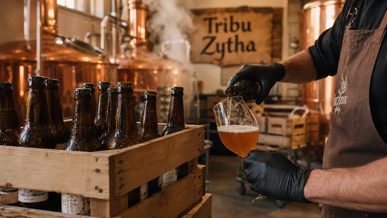 Tribu Zytha à Asques : bière blanche au miel dans une brasserie artisanale