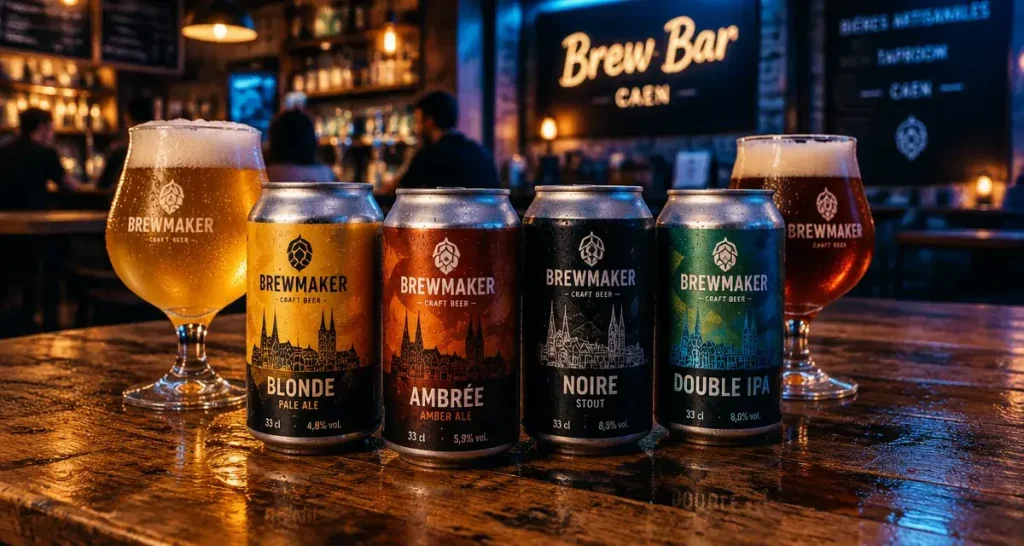Brasserie Brewmaker : quatre styles de bières et des points de vente autour de Caen