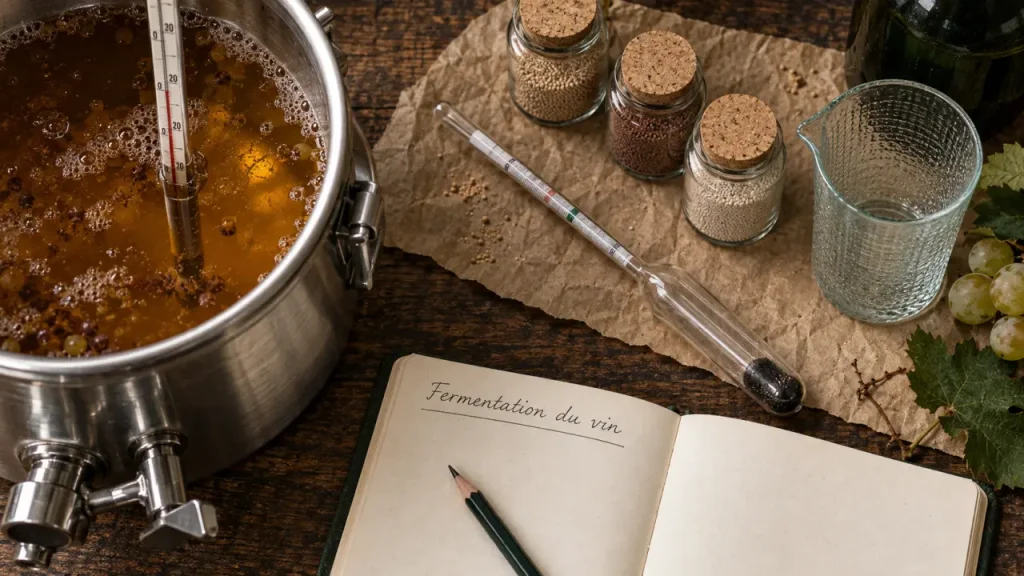 Fermentation du vin : température, durée et rôle des levures