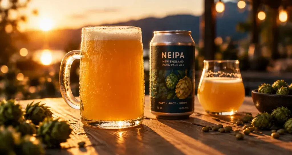 La NEIPA privilégie le fruit et la douceur, avec une robe trouble et une fraîcheur à préserver