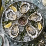 Vin blanc huitre sur glace, iode et fraîcheur